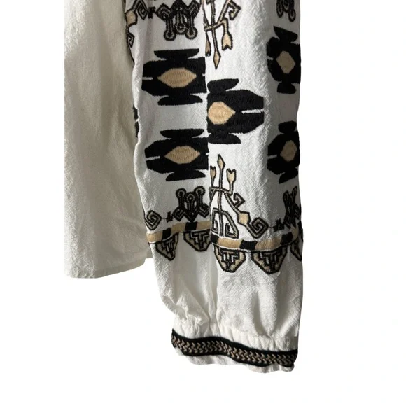 RD + Koko Shirt Jacket Embroidered Boho Blouse Peasant Festival Renaissance - Picture 2 of 9